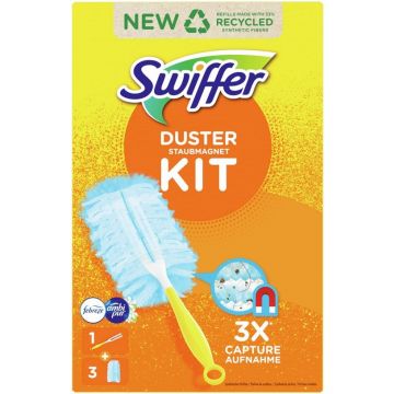 SWIFFER DUSTER KIT HOUDER + 3 DUSTERS SET 1 STUK