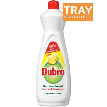 DUBRO ORIGINAL EXTRA CITROEN AFWASMIDDEL TRAY 12 X 900 ML
