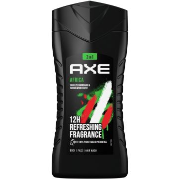 AXE AFRICA BODY FACE HAIR WASH DOUCHEGEL FLACON 250 ML