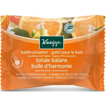 KNEIPP ORANJE LINDEBLOESEM (KNEIPP) ORANJE LINDEBLOESEM TOTALE BALANS BADBRUISTABLET ZAKJE 80 GRAM