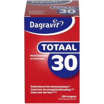 DAGRAVIT TOTAAL 30 (DAGRAVIT) TOTAAL 30 DRAGEES VOEDINGSSUPPLEMENT POT 200 STUKS