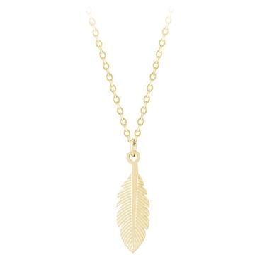 TROLI STYLISH GILDED NECKLACE WITH FEATHER