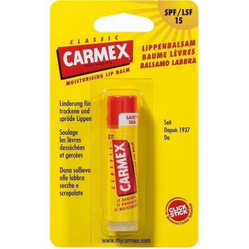 CARMEX CLASSIC (CARMEX) CLASSIC MOISTURIZING LIP BALM LIPPENBALSEM STICK 4 GRAM