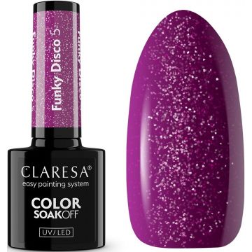 CLARESA COLOR SOAK OFF FUNKY DISCO 05 UV/LED GELLAK 5 GRAM