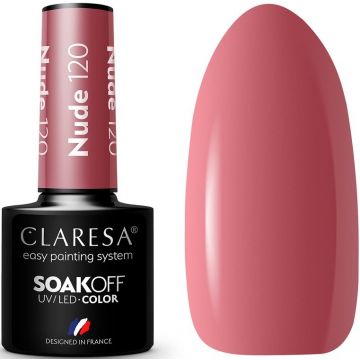 CLARESA COLOR SOAK OFF NUDE 120 UV/LED GELLAK 5 GRAM