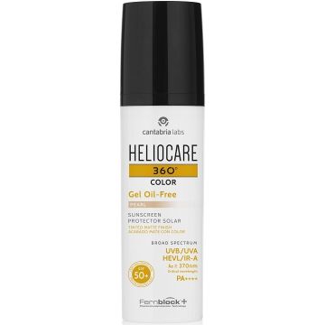 CANTABRIA LABS HELIOCARE 360 (CANTABRIA LABS) 360 COLOR SPF 50+ OIL-FREE GEL PEARL ZONNEBRAND POMP 50 ML