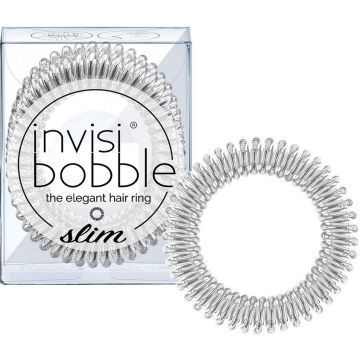 INVISIBOBBLE THE ELEGANT HAIR RING SLIM CHROME SWEET CHROME 3 STUKS