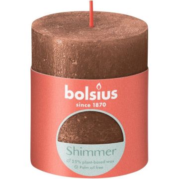 BOLSIUS SHIMMER 80 X 68 MM STOMPKAARS (KOPER) 1 STUK