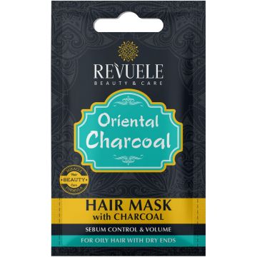 REVUELE BEAUTY & CARE ORIENTAL CHARCOAL HAIR MASK HAARMASKER ZAKJE 25 ML
