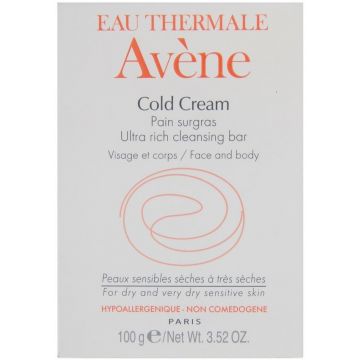 AVENE COLD CREAM ULTRA RICH CLEANSING BAR ZEEP BLOK 100 GRAM