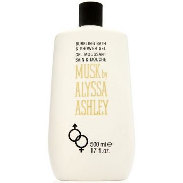 ALYSSA ASHLEY MUSK BUBBLING BATH & SHOWER GEL FLACON 500 ML