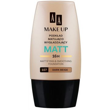AA MAKE UP MATT (AA) MAKE UP MATT 107 DARK BEIGE FOUNDATION FLACON 30 ML
