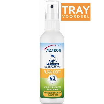 AZARON ANTI-MUGGEN 9,5% DEET SPRAY TRAY 54 X 100 ML