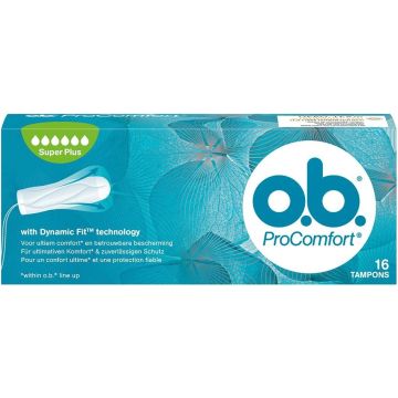 OB PRO COMFORT SUPER PLUS (OB) SUPER PLUS TAMPONS DOOSJE 16 STUKS