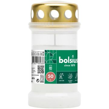 BOLSIUS NR 3 HERDENKINGSLICHT (WIT) 1 STUK