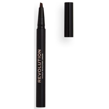 MAKEUP REVOLUTION BUSHY DARK BROWN EYEBROW PEN WENKBRAUWPEN 0,5 ML