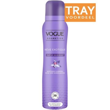 VOGUE COSMETICS REVE EXOTIQUE DEODORANT SPRAY TRAY 6 X 150 ML