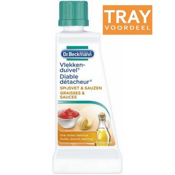 DR. BECKMANN VLEKKENDUIVEL SPIJSVET & SAUZEN VLEKVERWIJDERAAR TRAY 6 X 50 ML