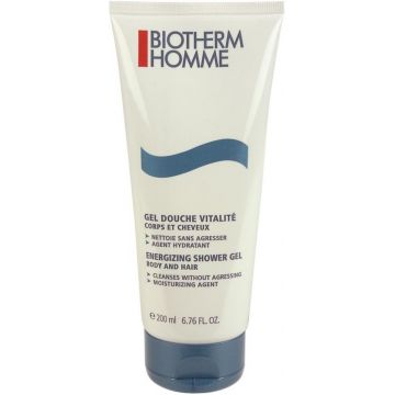 BIOTHERM HOMME ENERGIZING SHOWER GEL BODY AND HAIR DOUCHEGEL TUBE 200 ML