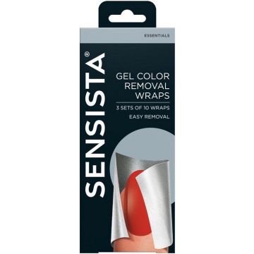 SENSISTA GEL COLOR REMOVAL WRAPS NAGELLAK REMOVER DOOSJE 30 STUKS