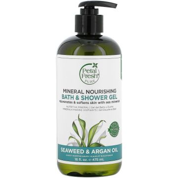PETAL FRESH SEAWEED & ARGAN OIL (PETAL FRESH) SEAWEED & ARGAN OIL MINERAL NOURISHING BATH & SHOWER GEL DOUCHEGEL POMP 475 ML