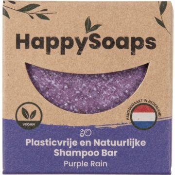 HAPPYSOAPS PURPLE RAIN SHAMPOO BAR DOOSJE 70 GRAM