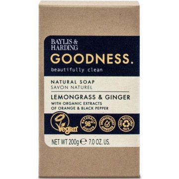 BAYLIS & HARDING GOODNESS LEMONGRASS & GINGER SOAP ZEEP 200 GRAM