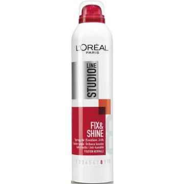 L'OREAL STUDIO LINE FIX & SHINE (L'OREAL) FIX & SHINE HAARLAK SPUITBUS 250 ML