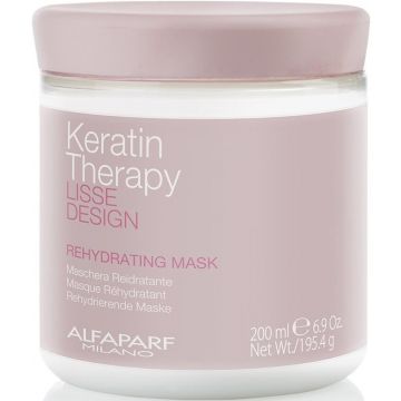 ALFAPARF LISSE DESIGN KERATIN THERAPY REHYDRATING MASK HAARMASKER POT 200 ML