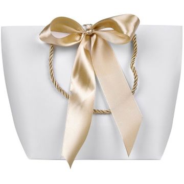 TROLI WITTE CADEAUTAS MET GOUDEN STRIK 1 STUK