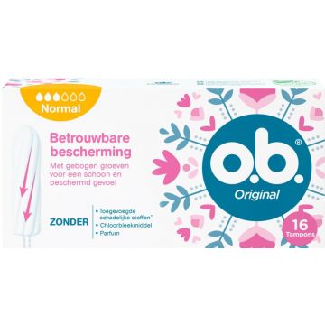 OB ORIGINAL NORMAL TAMPONS DOOSJE 16 STUKS