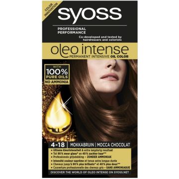 SYOSS OLEO INTENSE (SYOSS) OLEO INTENSE 4-18 MOKKABRUIN HAARVERF PAK 1 STUK
