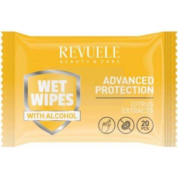 REVUELE ADVANCED PROTECTION (REVUELE) ADVANCED PROTECTION CITRUS EXTRACTS ALCOHOL WET WIPES REINIGINGSDOEKJES PAK 20 STUKS
