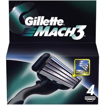 GILLETTE MACH 3 MACH 3 (GILLETTE) SCHEERMESJES PAK 4 STUKS
