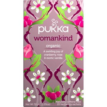 PUKKA WOMANKIND CRANBERRY, ROSE & VANILLA THEE DOOSJE 20 ZAKJES