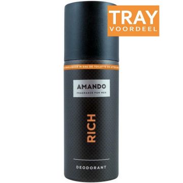 AMANDO RICH DEO SPRAY TRAY 6 X 150 ML