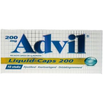 ADVIL LIQUID CAPS 200 CAPSULES DOOSJE 10 STUKS