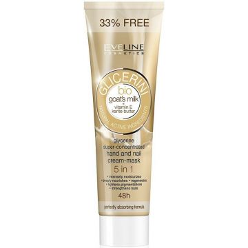 EVELINE GLYCERINE HAND AND NAIL CREAM-MASK 5 IN 1 HANDMASKER TUBE 100 ML