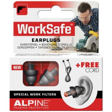 ALPINE WORKSAFE EARPLUGS OORDOPJES DOOSJE 2 STUKS