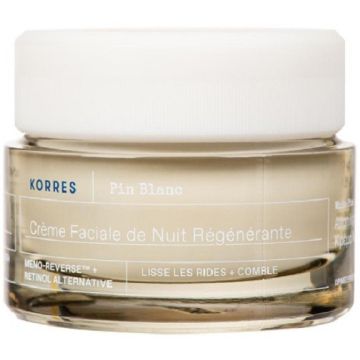 KORRES WHITE PINE RESTORATIVE OVERNIGHT FACIAL CREAM NACHTCREME POT 40 ML