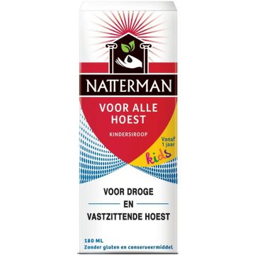 NATTERMAN VOOR ALLE HOEST KIDS KINDERSIROOP HOESTDRANK FLES 180 ML