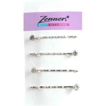 ZENNER STRASS HAARSCHUIFJES 4 STUKS