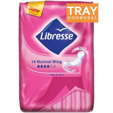 LIBRESSE NORMAL (LIBRESSE) MAXI NORMAL MAANDVERBAND TRAY 10 X 14 STUKS