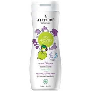 ATTITUDE LITTLE LEAVES 2-IN-1 VANILLA & PEAR SHAMPOO & BODY WASH FLACON 473 ML