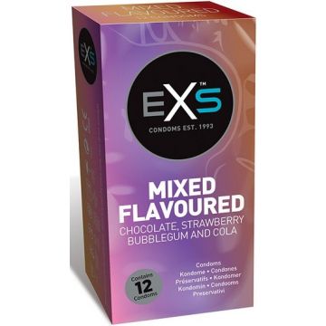 EXS MIXED FLAVOURED CONDOMS CONDOOMS DOOSJE 12 STUKS