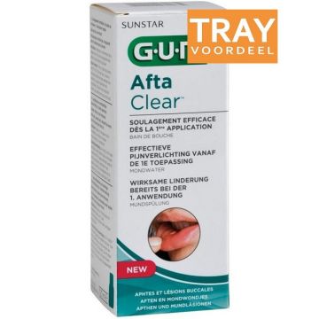 GUM AFTA CLEAR AFTEN EN MONDWONDJES SPOELING TRAY 24 X 120 ML