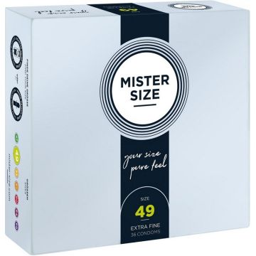 MISTER SIZE 49 MM EXTRA FINE CONDOMS CONDOOMS 36 STUKS