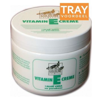 GOLDLINE VITAMINE E CREME + ALOE VERA DROGE EN GEVOELIGE HUID TRAY 12 X 250 ML