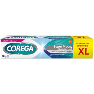 COREGA SUPER STRONG NEUTRAL DENTURE KLEEFCREME TUBE 70 GRAM
