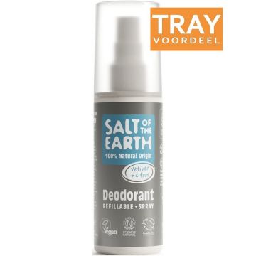 SALT OF THE EARTH VETIVER & CITRUS (SALT OF THE EARTH) VETIVER & CITRUS DEO SPRAY TRAY 12 X 100 ML